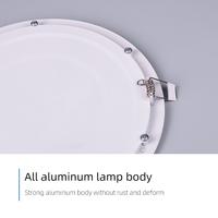 Gömme alüminyum Mini Ultra ince yuvarlak 3W çerçevesiz Led Panel AYDINLATMA