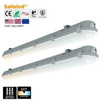 Luminaire LED étanche à la vapeur certifié SAA CE RoHS, 3 CCT sélectionnables, puissance réglable, IP65, étanche, luminaire de type batten, luminaire tri-proof pour garage
