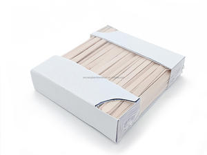 Spatole in Legno Personalizzate all'Ingrosso, Spatole Cosmetiche Monouso in Legno per Rimozione Peli di Sopracciglia o Corpo - Product Image 2