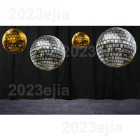Boule disco gonflable géante en or et argent pour décoration d'événements, sphère en PVC, boule miroir gonflable