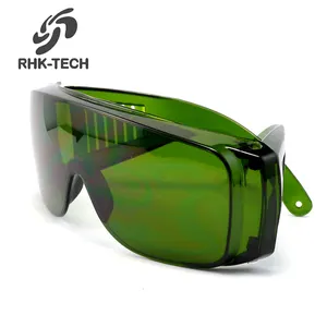Rhk óculos de segurança laser, proteção dos olhos de comprimento de onda 190-1100nm para máquinas de corte a laser