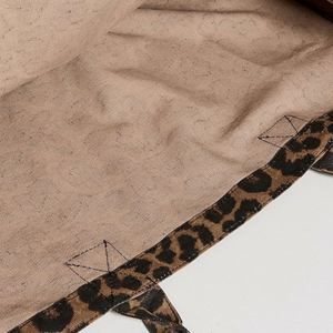 Leopard Print Canvas Tote <b>Bag</b> Custom Logo Travel Shopping Shoulder <b>Beach</b> <b>Bags</b> Fashion Durable <b>Large</b> Cotton Women Summer Open - Product Image 5