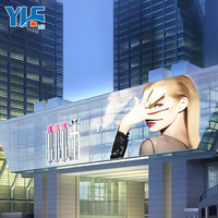Layar LED Transparan Ultra Tipis P6 Perekat Sendiri Harga Pabrik untuk Jendela Kaca dan Dinding