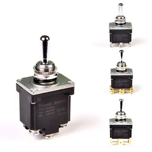 Micro terminal de parafuso de base de passo à prova d'água (ON)-OFF-ON interruptores momentâneos pretos