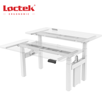 [Livraison rapide, stock US & DE] support DE bureau, Table électrique DE levage, double banc, hauteur réglable, bureau debout ET223H(IB)