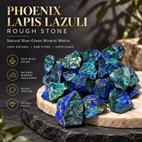 Pierre brute de Lapis Lazuli Phénix Bleu Naturel en Gros, Quartz Vert Brut, Azurite – Pierres de Guérison pour la Décoration Intérieure