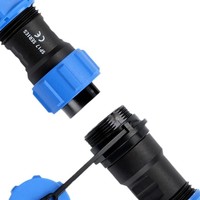 Connecteur de câble rond étanche IP68 de type vis SP13 Rongwei, type soudé M13, diamètre de fil de 5-8 mm