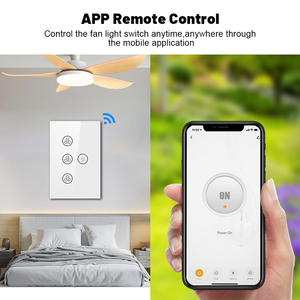 Junhao Smart Home luce a doppio palo da parete interruttore a parete Touch Panel WiFi IP66 impermeabile 10A 250V Wireless elettrico - Product Image 3