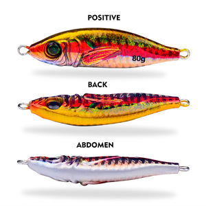 Isca Metálica Pesada de Impressão 3D com Alta Taxa de Captura, 30g 40g 60g 80g, Afundamento Rápido para Pesca em Água Salgada de Salmão - Product Image 4