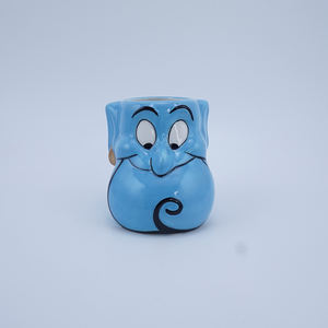 Maceta de cerámica con forma de genio, maceta decorativa bonita, maceta colorida creativa para oficina o casa - Product Image 1