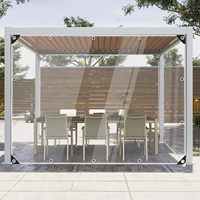 Custom Clear PVC Vinyl Tarpaulin Waterproof Outdoor Curtain for Patio Porch Gazebo Pergola and Rain Protection