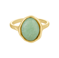 Bague empilable irrégulière YUNCHENG en laiton, texture amazonite et quartz rose, pierres précieuses personnalisées, étanche, tendance