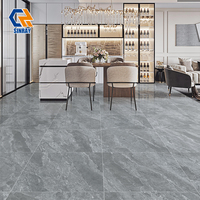 Carreaux de porcelaine 600x600mm, 9mm d'épaisseur, modernes, antibactériens, résistants aux acides, finition brillante, imitation pierre, pour salle de bain et appartement