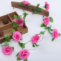 Künstliche Seidenrosenranken, Dekorative Blumen und Grünzeug im Rustikalen Koreanischen Stil für Hochzeiten, Lofts und Heimdekoration
