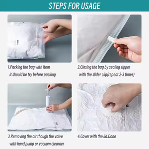 Plus de 100 000 sacs de rangement sous vide pliables en nylon à double fermeture éclair pour vêtements de voyage, vendus en 7 jours - Product Image 6