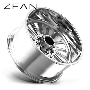 ล้อแม็กซ์ ZFAN ขนาด 20 22 24 นิ้ว 6x135 ผลิตจากอะลูมิเนียม 6061-T6 แบบฟอร์จ รูปทรง H ขัดเงาสีเงิน สำหรับ<span class=keywords><strong>รถ</strong></span>บรรทุก ฟอร์ด F150 และ <span class=keywords><strong>GMC</strong></span> - Product Image 1