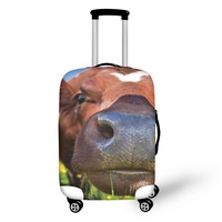 Housse de valise personnalisée avec impression d'animaux en 3D, prix fabricant, fibre de polyester, protection de valise