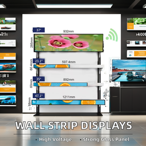 Écran publicitaire <span class=keywords><strong>LED</strong></span> LCD TFT mural de 37 pouces, affichage en barre étirée, noir/blanc, garantie 1 an, magasin de détail, centre commercial - Product Image 3