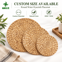 Sets de table ronds tissés, style bohème, écologiques, pour la décoration de table, avec logo personnalisé, vente en gros, accessoires pour la maison