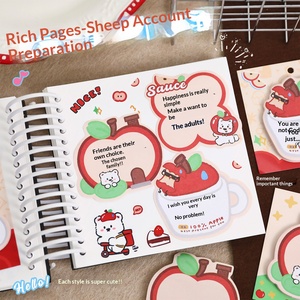 Apple Pattern Cute <b>Sticky</b> <b>Notes</b> Reusable Self Adhesive Memo <b>Notes</b> Office Student Message Stickers - Product Image 4