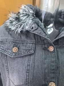 Giacche da donna con cappuccio in <span class=keywords><strong>Denim</strong></span> Jeans giacca invernale spessa e calda pelliccia cappotti da donna oversize <span class=keywords><strong>S</strong></span>-5XL cappotti Vintage autunnali - Product Image 4