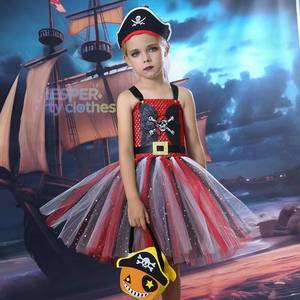 Disfraz de Pirata para Niñas HP 'Piratas del Caribe' Jack Sparrow, Disfraz de Halloween para Niños, Traje para Fiesta de Carnaval - Product Image 1