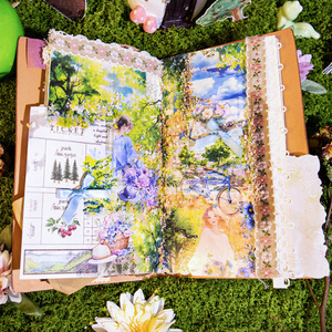 4 Gulungan Per Kotak Selotip Masking Bahan Latar Belakang Kehidupan Sehari-hari Karakter Set Buku Panduan PET Die-cut yang Diaktifkan dengan Air - Product Image 2