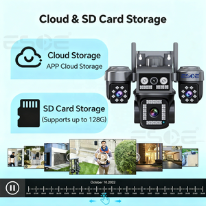 Caméra réseau Hieasy 8MP 4 objectifs IP67 AOV Carte SIM 4G Vision nocturne couleur Suivi automatique Audio bidirectionnel CMOS Sans fil Cloud - Product Image 5