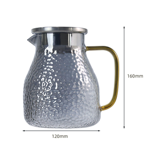 <span class=keywords><strong>Carafe</strong></span> à thé <span class=keywords><strong>en</strong></span> <span class=keywords><strong>verre</strong></span> alvéolé <span class=keywords><strong>sans</strong></span> plomb, avec couvercle filtrant <span class=keywords><strong>en</strong></span> acier inoxydable, pour la restauration et l'approvisionnement <span class=keywords><strong>en</strong></span> thé - Product Image 4
