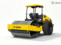 Rouleau vibratoire à tambour unique BOMAG BW213 de 13 tonnes d'occasion, conforme aux normes EPA |   Compacteur de sol EURO 5 avec moteur 110 kW et pompe à roulement