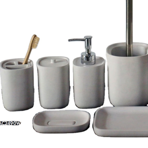 Ensembles de bain en béton, accessoires de salle de bains en céramique blanche, vente en gros, <span class=keywords><strong>2022</strong></span> - Product Image 1