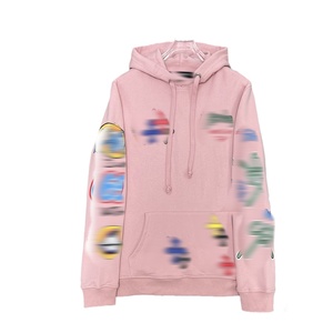 Cao cấp phiên bản giới hạn Hoodies với graffiti môi thêu hình trái tim và mô hình graffiti unisex mùa thu và mùa đông phong cách - Product Image 1