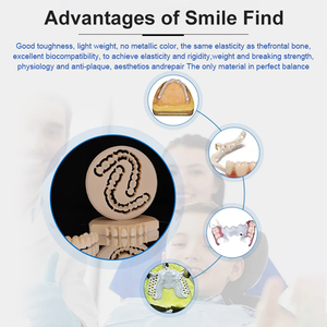 Sorriso trova la terapia orale Cad Cam System98mm protesi flessibile modello disco <span class=keywords><strong>Pmma</strong></span> in resina - Product Image 5