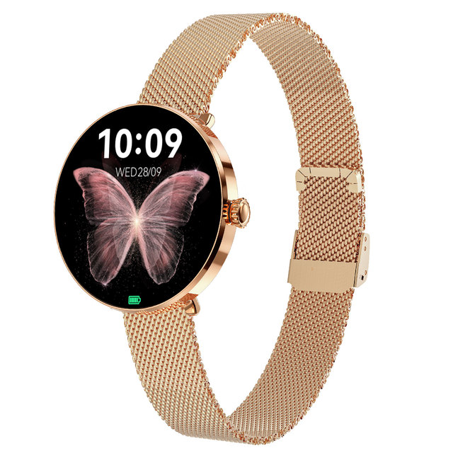 Thin Rugged Alloy Android Smartwatch 1.04-inch AMOLED Display for Women Heart Rate Blood Oxygen Sleep Monitoring Answer Calls