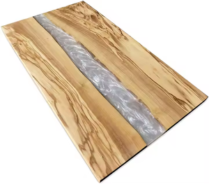 Venta caliente nuevo diseño de alta calidad madera de olivo empalme resina tabla de cortar charcutería Oliva servir madera tabla de queso - Product Image 3