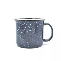 Taza de Cerámica Personalizada con Diseño Moteado, Multicolor, 16 oz, Libre de BPA, Estilo Retro, para Café, Regalo con Logotipo, Venta al por Mayor, para Campamento, Cafetería, Oficina