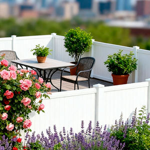 Классические белые виниловые ПВХ-панели для забора высотой 6 футов (6x8 футов) и столбы для сада и дома, пластиковые ПВХ-панели для уличного ограждения и обеспечения приватности - Product Image 4