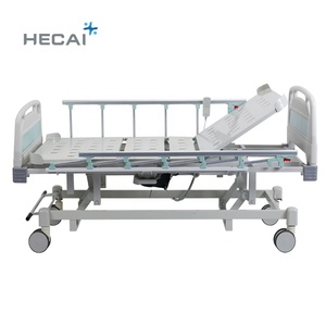 2025 Hecai Factory <span class=keywords><strong>Prix</strong></span> du <span class=keywords><strong>lit</strong></span> d'hôpital électrique pliable à 3 fonctions avec roues - Product Image 2