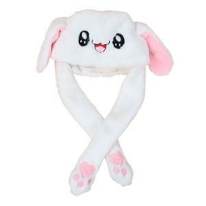 한 꼬집음 토끼 모양의 모자 그물 유명인과 함께 움직일 수있는 귀여운 모자, 재미있는 인형 장난감 - Product Image 1