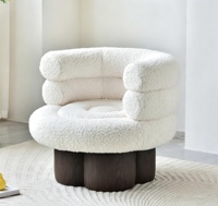 Fauteuil individuel en peluche doux et écologique, design tendance, inspiré de la dopamine, pour salon, balcon et détente des jeunes filles