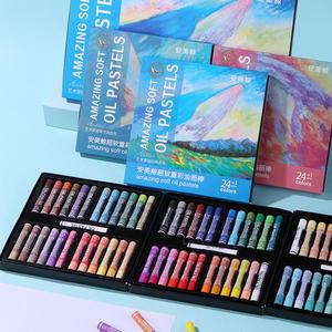 Juego de Pasteles al Óleo Solubles en Agua para <span class=keywords><strong>Pintura</strong></span> en <span class=keywords><strong>Seco</strong></span> y Húmedo, Multiusos, Personalizados OEM, 12, 24, 36, 48 Colores, JDS BVY124 - Product Image 2