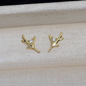 Accessoires de bricolage faits à la main, argent S925, perles baroques, cornes de cerf, 1 paire de cornes de diable, 4134, plateau vide pour la fabrication de bijoux, capuchons de perles - Product Image 3