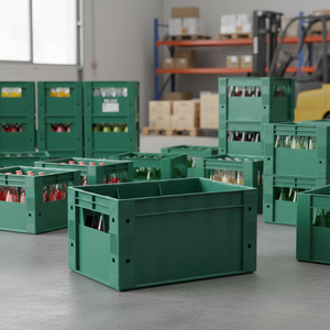 KS 320 Recyclable Plastic Solid <b>Box</b> 20 Bottles Capacity Stackable Beverage <b>Crate</b> for Soft Drinks Turkey - Product Image 3