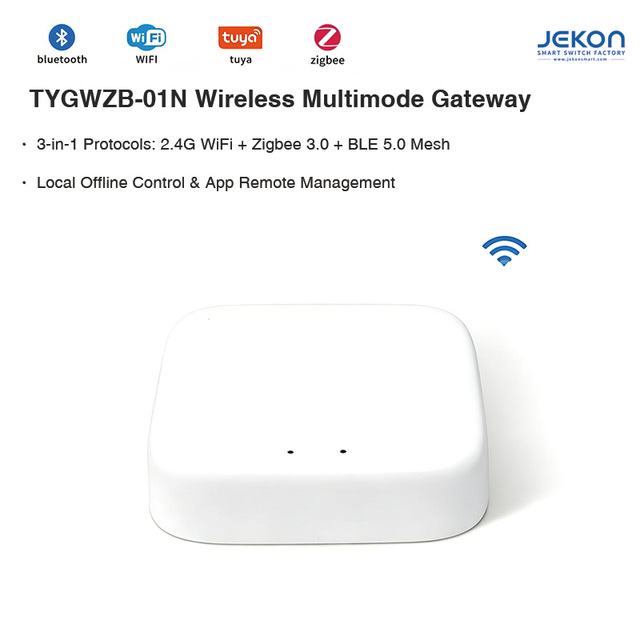 Low Profile 14.5mm Thin Smart Home Gateway  Three in One Zigbee BLE WiFi Mesh Ventilation Heat Dissipation Design