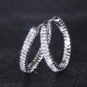 Orecchini a Cerchio Scintillanti per Donne, Design Elegante Completo, Gioielli alla Moda per Uso Quotidiano - Product Image 6