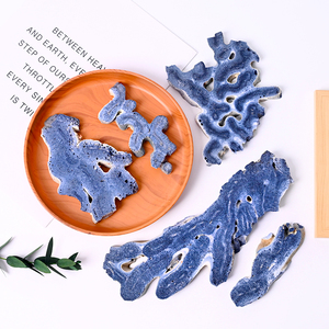 Vente en gros de pierres de cristal naturelles pour la guérison, blocs de quartz de haute qualité, tranches de cristal de corail bleu pour la fabrication de bijoux - Product Image 6