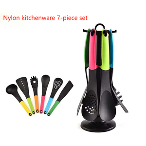 Tutucu ile <span class=keywords><strong>7</strong></span> adet naylon pişirme eşyası seti Modern tasarım mutfak alet ve popüler tencere mutfak gereçleri seti - Product Image 2