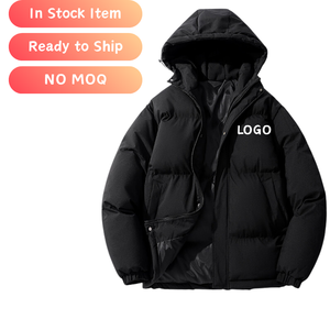Manteau unisexe en duvet respirant à capuche coupe-vent résistant à l'usure et aux taches en polyester pour l'hiver - Product Image 1