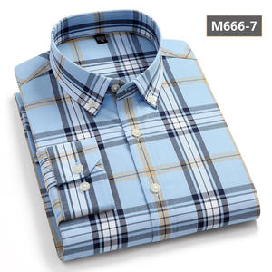 Nuova Camicia a Quadri da <span class=keywords><strong>Uomo</strong></span> Autunno 2024 in Puro Cotone a Maniche Lunghe Fashion Casual Slim Fit Giovane Tutta in Cotone a Quadri - Product Image 5