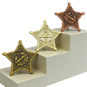 Medalla de Metal 3D con Forma de Estrella en Relieve, Estilo Vintage, Directo de Fábrica, para Corredores y Equipos - Product Image 1